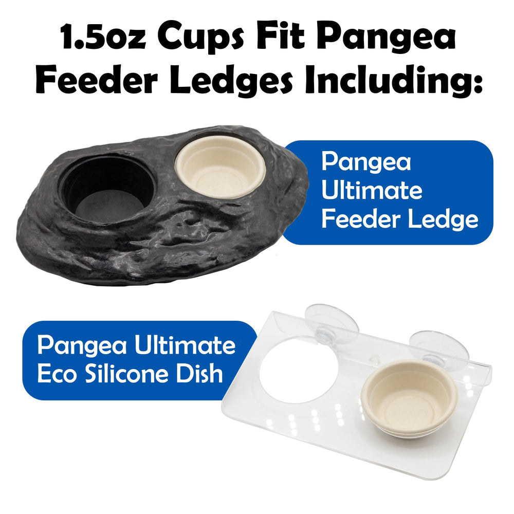 Empaque de 100 tazas de papel Pangea para alimentación diaria.