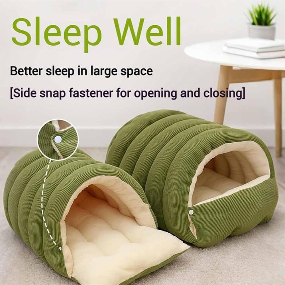 Panmall Cama Cueva Gato Funda Desmontable Lavable: limpieza rápida y sencilla.