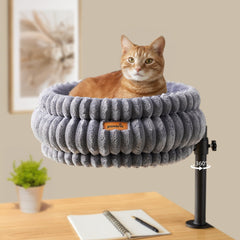 PANORIC Cama de Gato para Escritorio con giro de 360° para vista cómoda del felino.