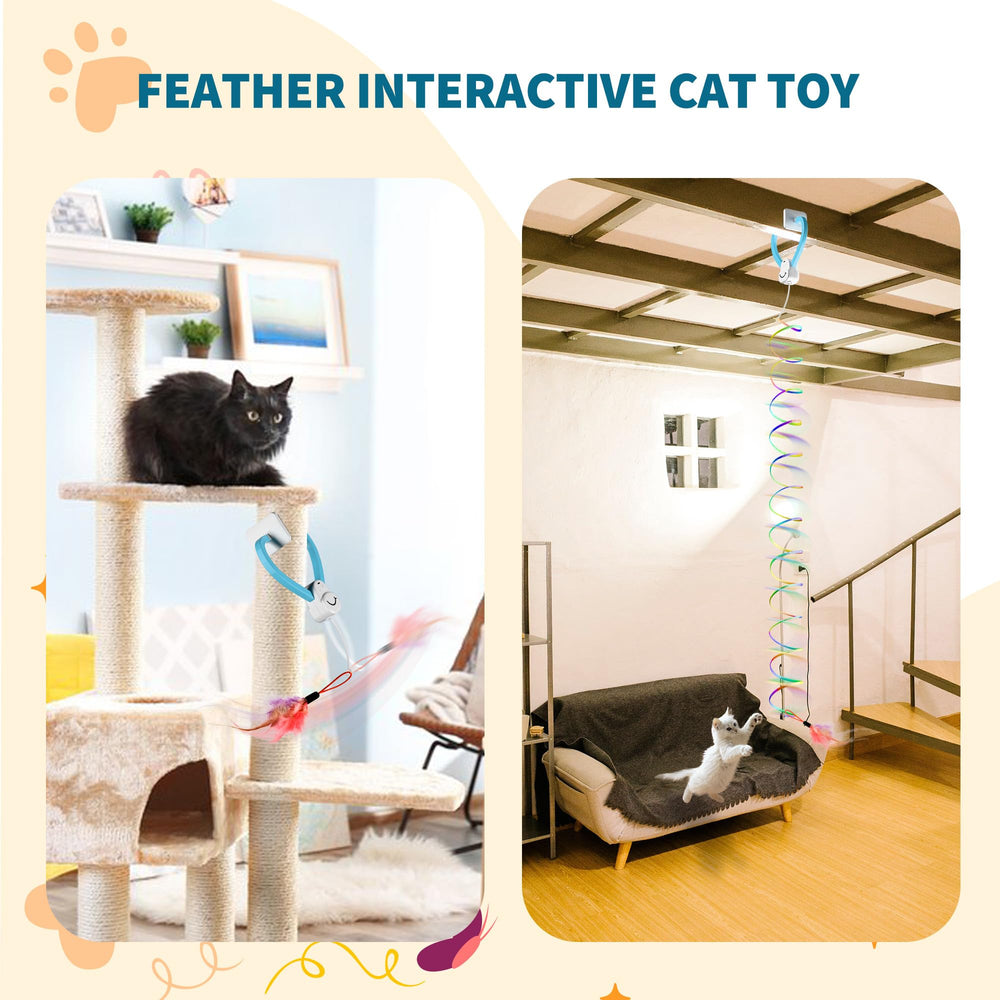 PANRIO Juguete Adaptable: apto para puertas y superficies para gatos
