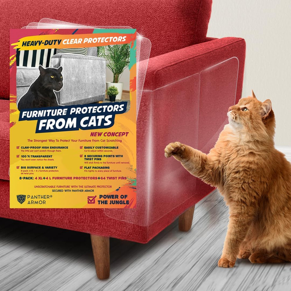 Panther Armor protector mueble transparente para sofa, protege arañazos de gatos.