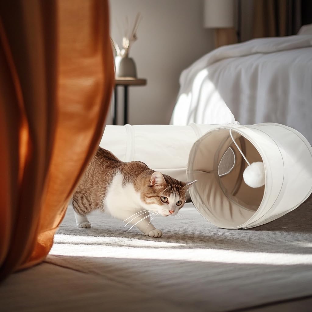 PAOPO tunel-gato-uso-interior ideal para hogares con varias mascotas.