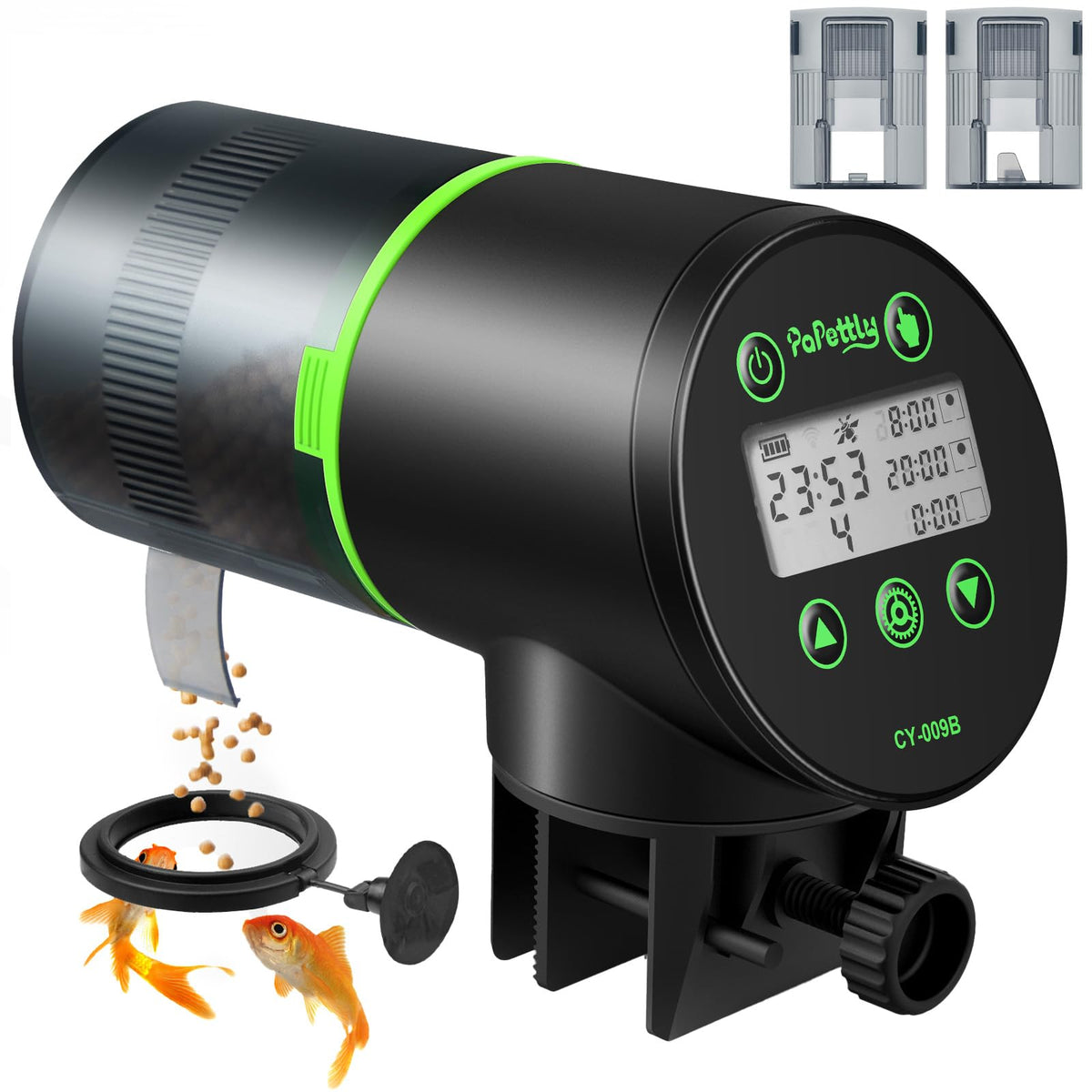 Papettly alimentador automático para acuario con temporizador, raciones puntuales incluso fuera de casa.