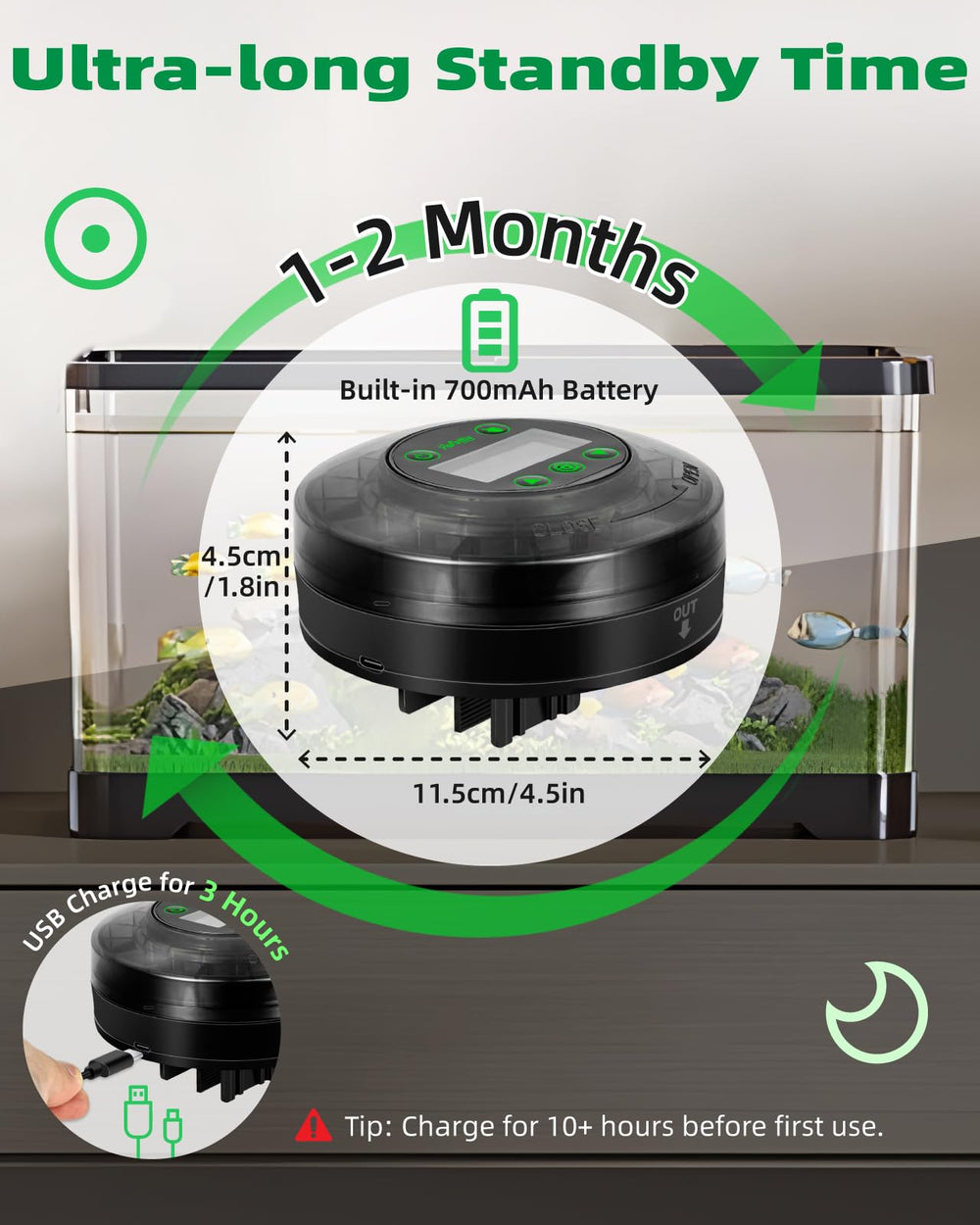 Papettly batería de 700 mAh dura meses, ideal para viajes