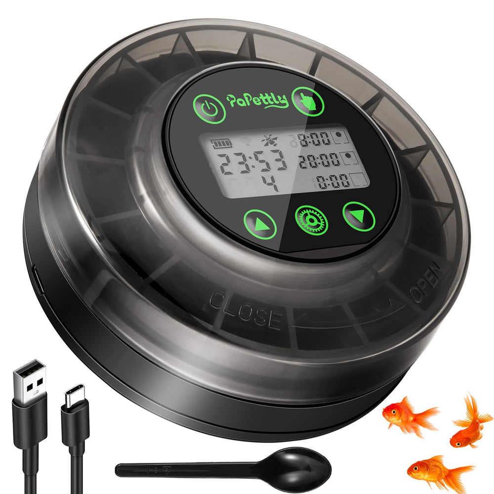 Papettly alimentador automático para acuario con 15 compartimentos y nutrición precisa