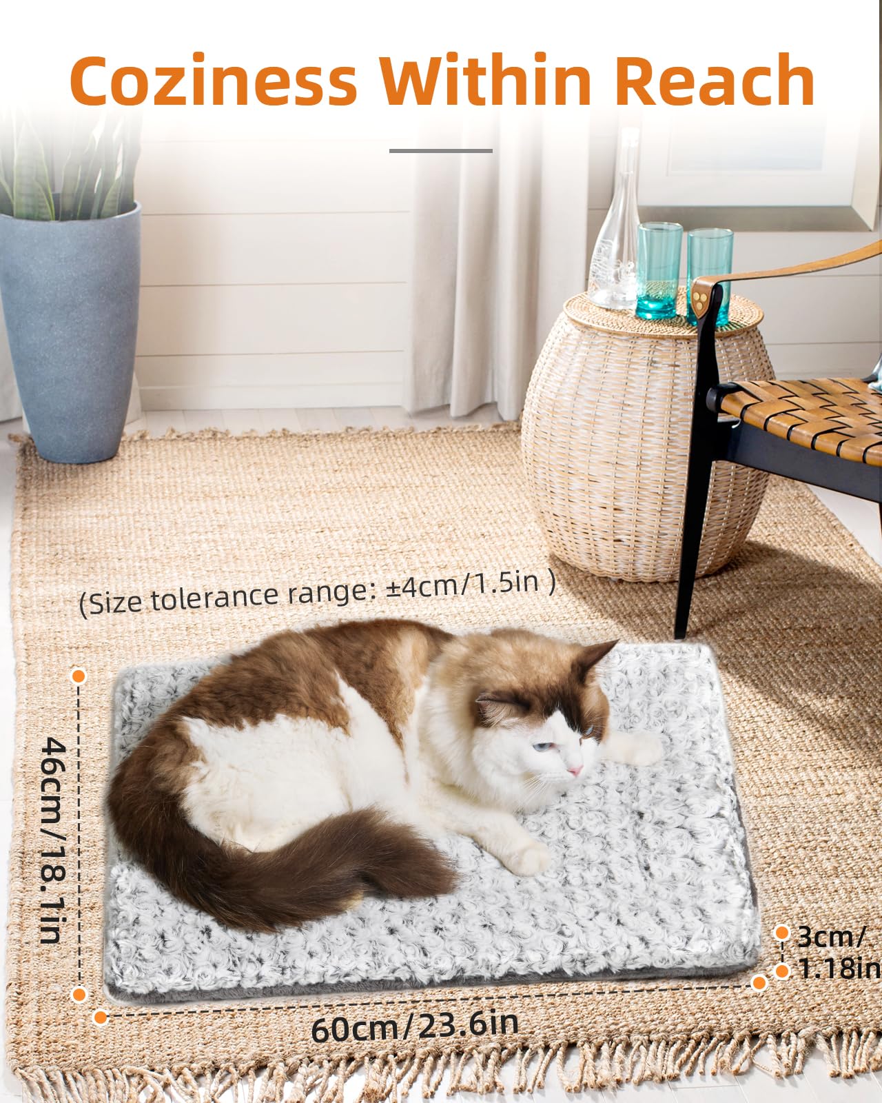Papettly cama autocalentable uso versátil para interiores y exteriores