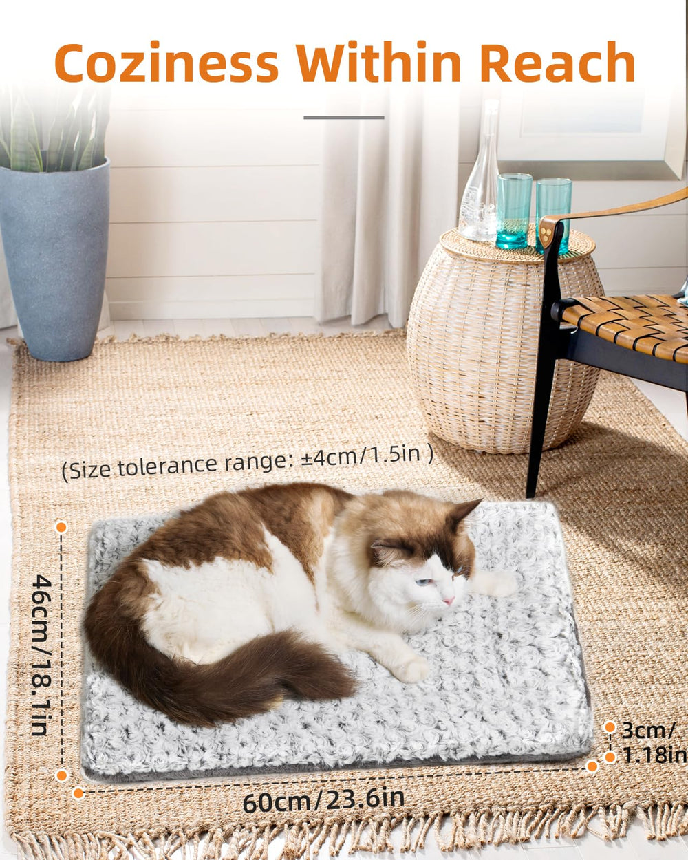 Papettly cama autocalentable uso versátil para interiores y exteriores