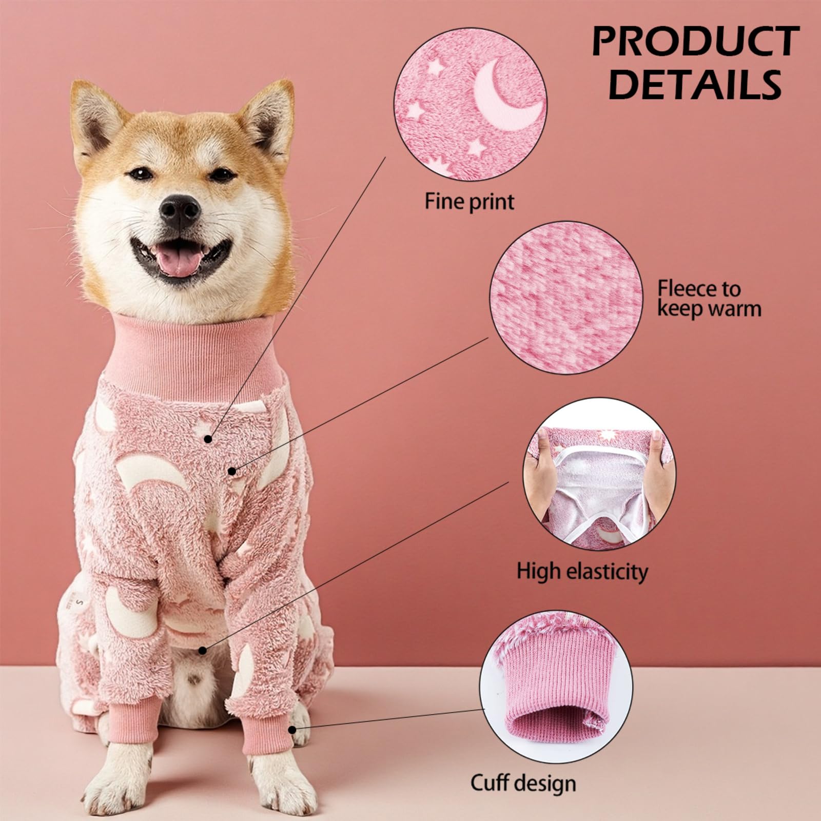 PAPIAMEN pijama para perro con ajuste elástico, comodidad durante juego y paseo.