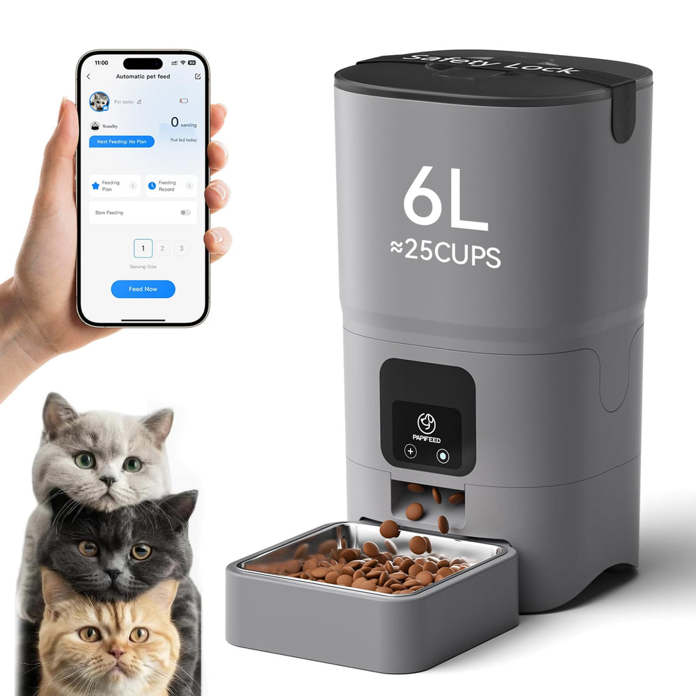 PAPIFEED alimentador automático con aplicación para control de horarios y porciones