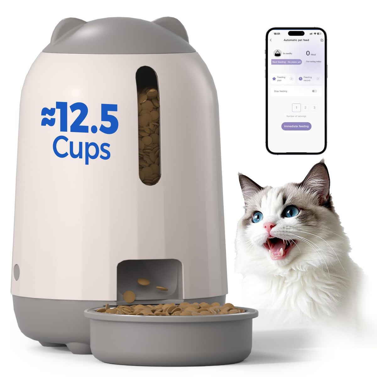 PAPIFEED: alimentador automático para gatos con aplicación para programar comidas.