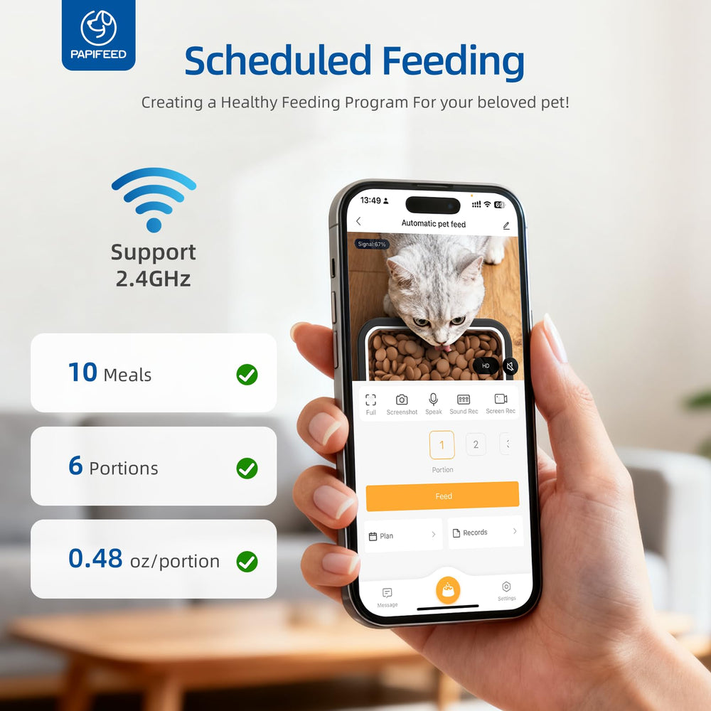 PAPIFEED audio bidireccional permite conversar durante las comidas