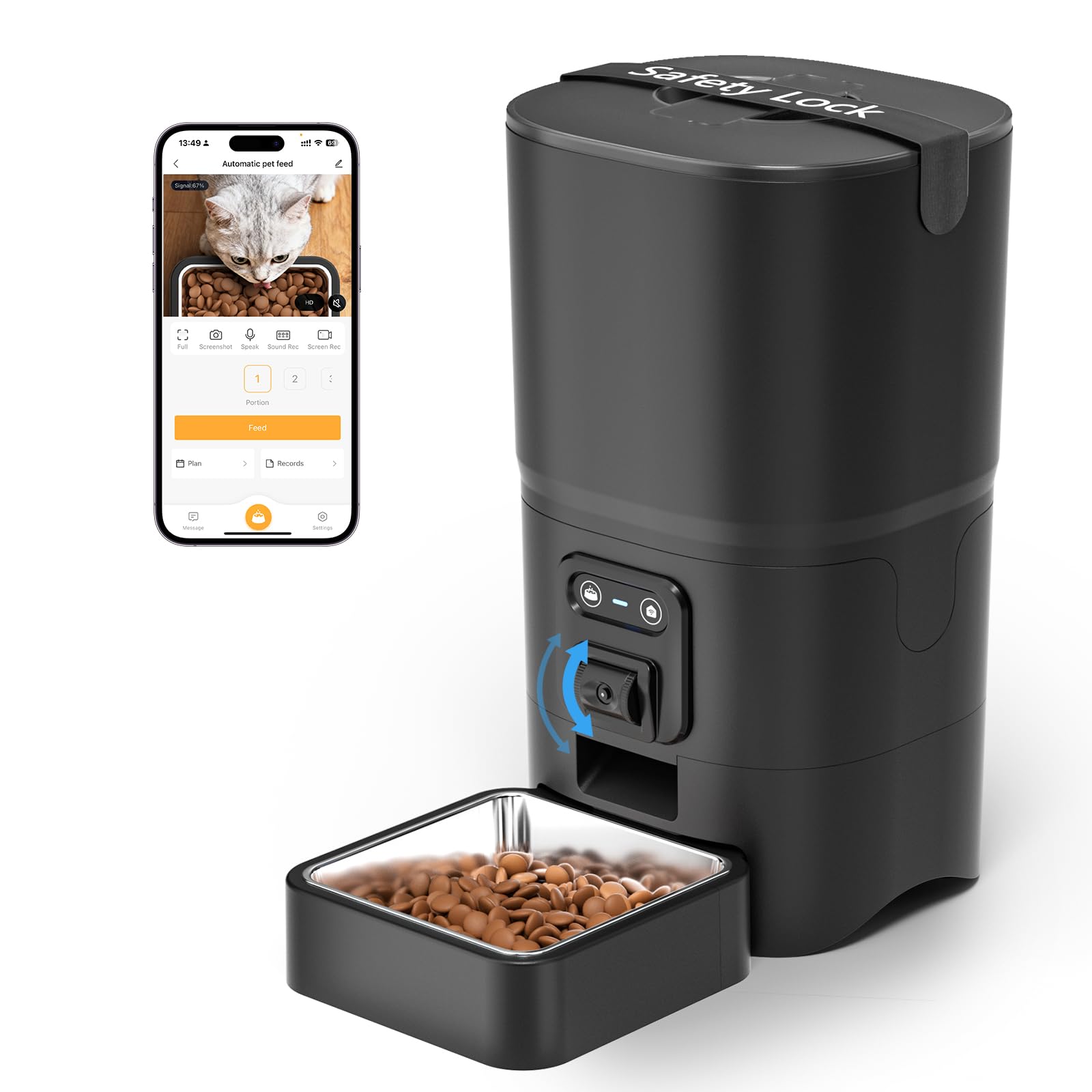 PAPIFEED bebeder automático 6L con cámara para vigilar la comida