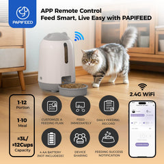 PAPIFEED: contenedor de alimento seco de tres litros para frescura.