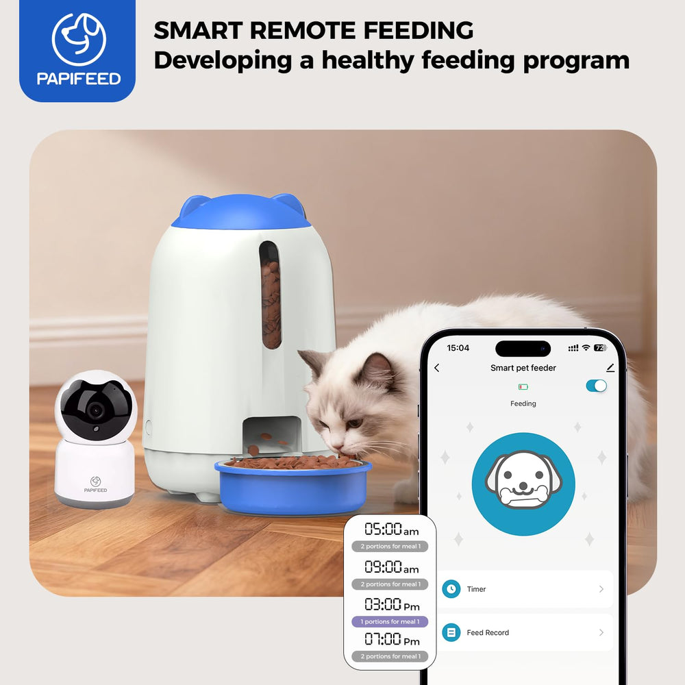 PAPIFEED control por app para programar porciones y horas.