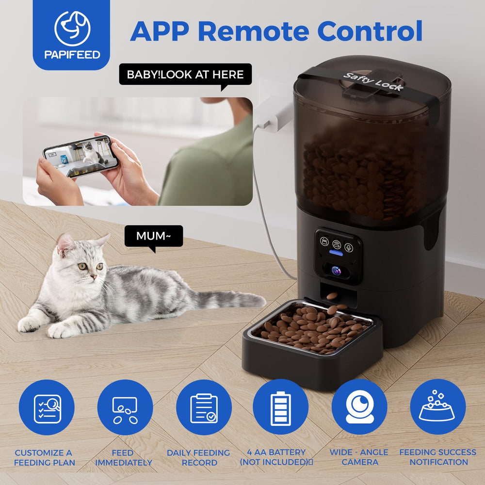 Control remoto desde la aplicación para gestionar comidas.
