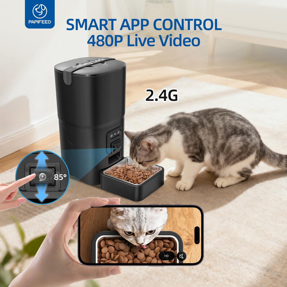 PAPIFEED control remoto con la app Smartlyn para alimentar desde cualquier lugar