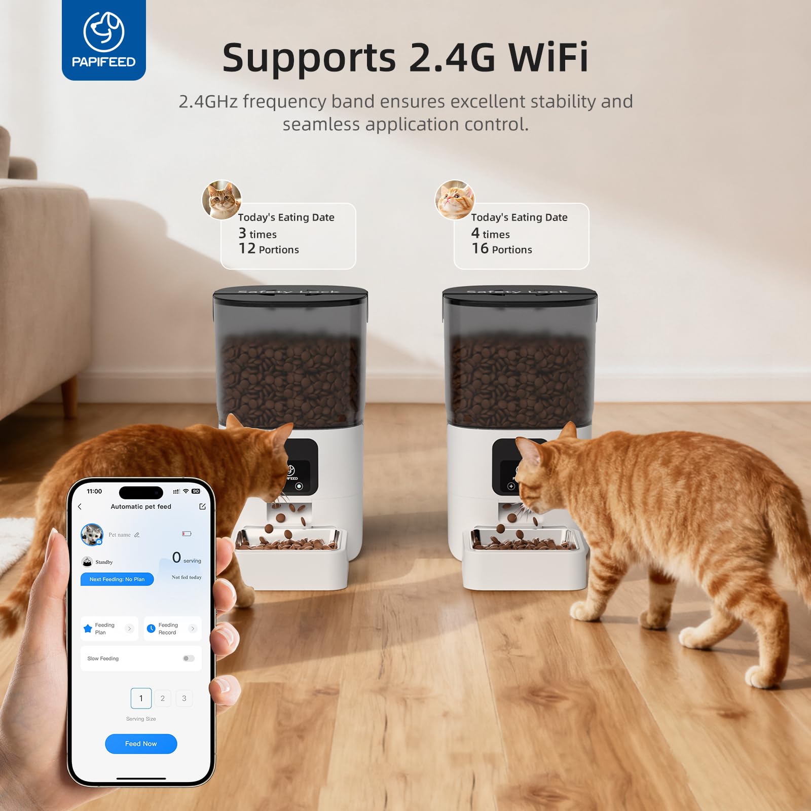 Papifeed control remoto vía app para programar raciones