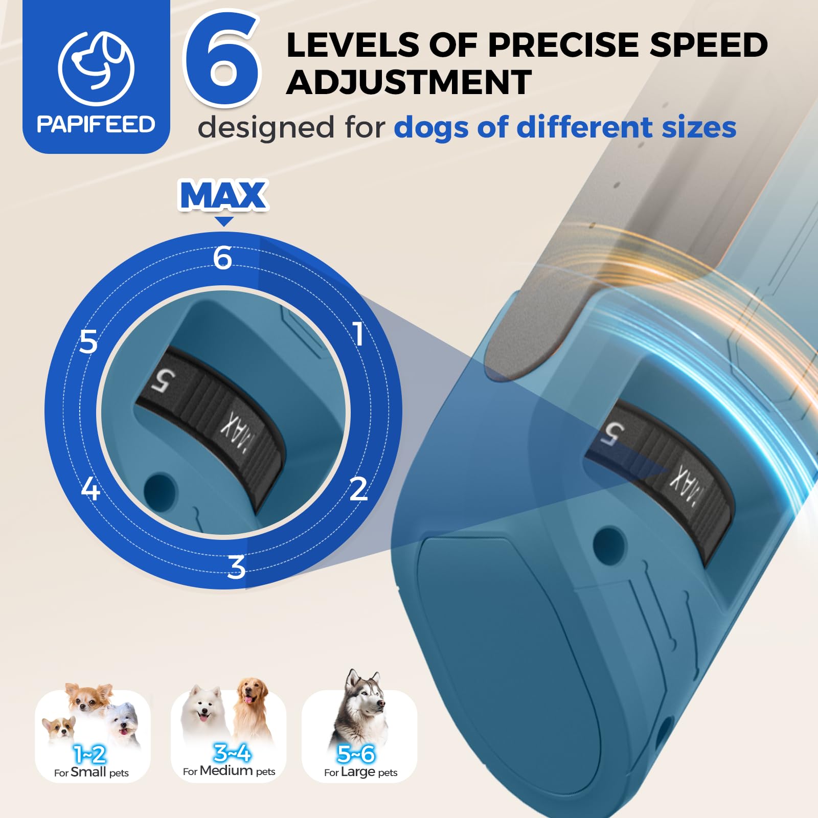 PAPIFEED lijadora de uñas para perros, silenciosa y cómoda