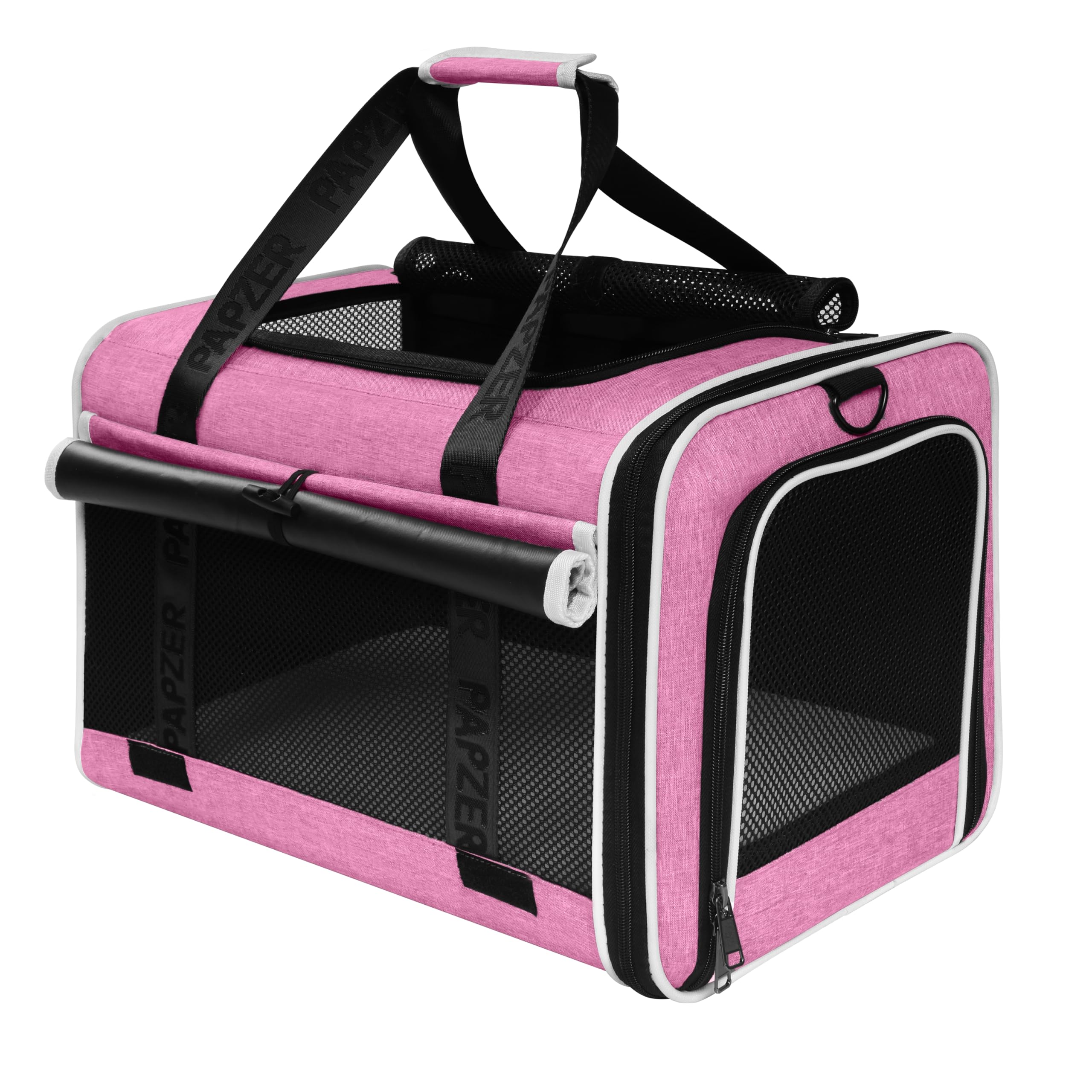 PAPZER Carrier para gato con privacidad activada, ideal para viajes tranquilos