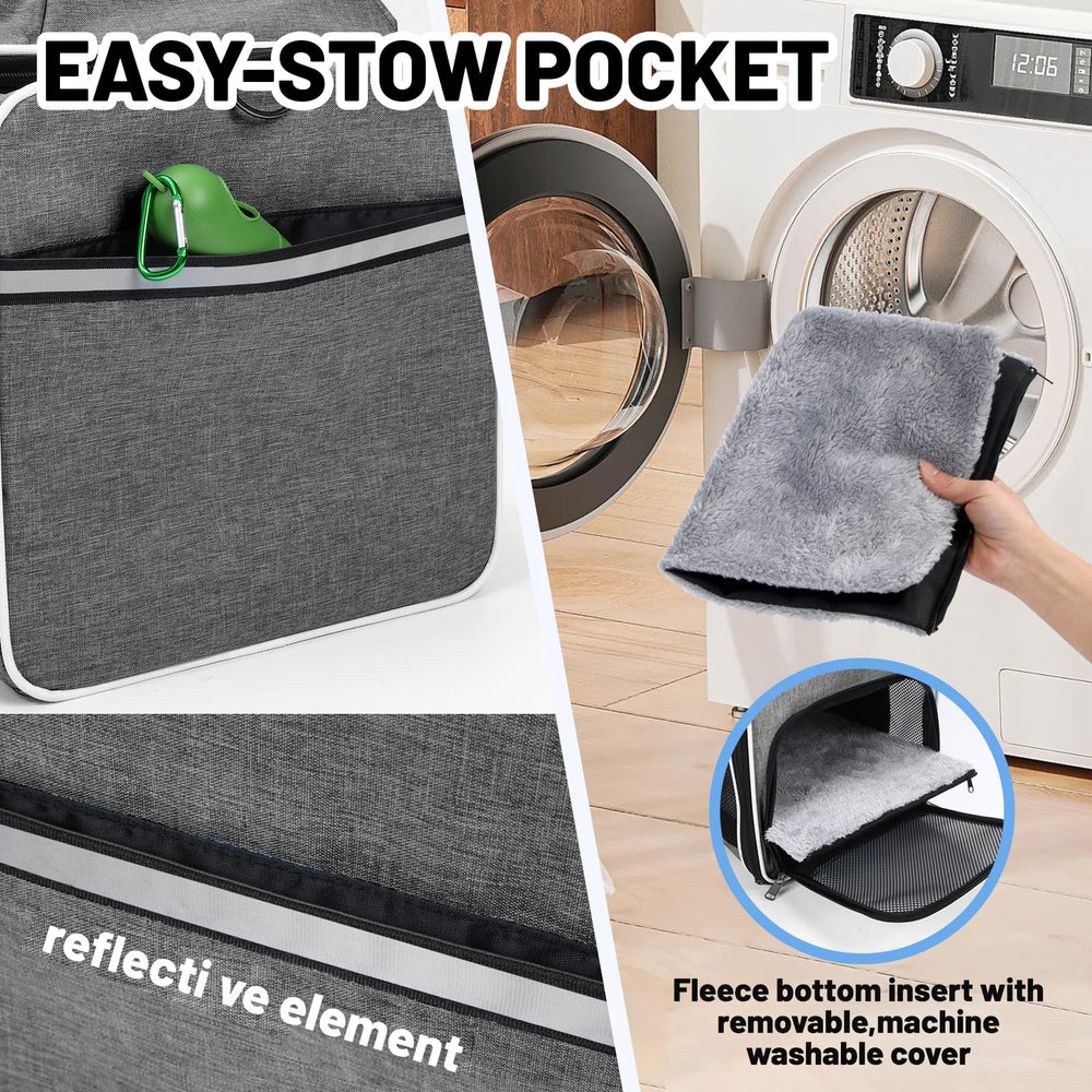 PAPZER transportín gato uso múltiple: ideal para coche, tren y visitas al veterinario.