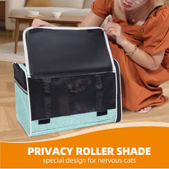 PAPZER porta-mascotas media turquesa: paneles de malla transpirables para buena ventilación.