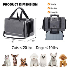 PAPZER transportín con cortina de privacidad para tranquilizar a tu mascota.