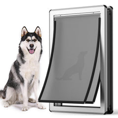 Parab House puerta para perros XL, vista frontal, acceso cómodo para perros grandes.