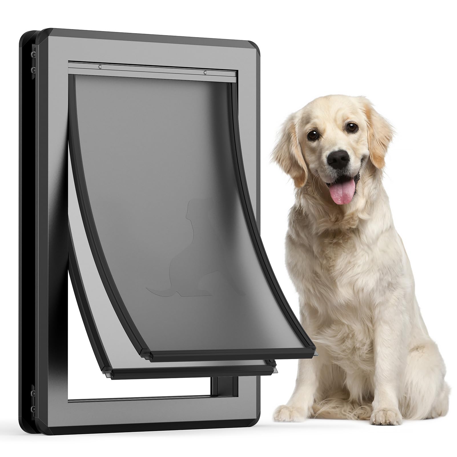Parab House: puerta exterior para perros con doble tapa para mayor aislamiento.