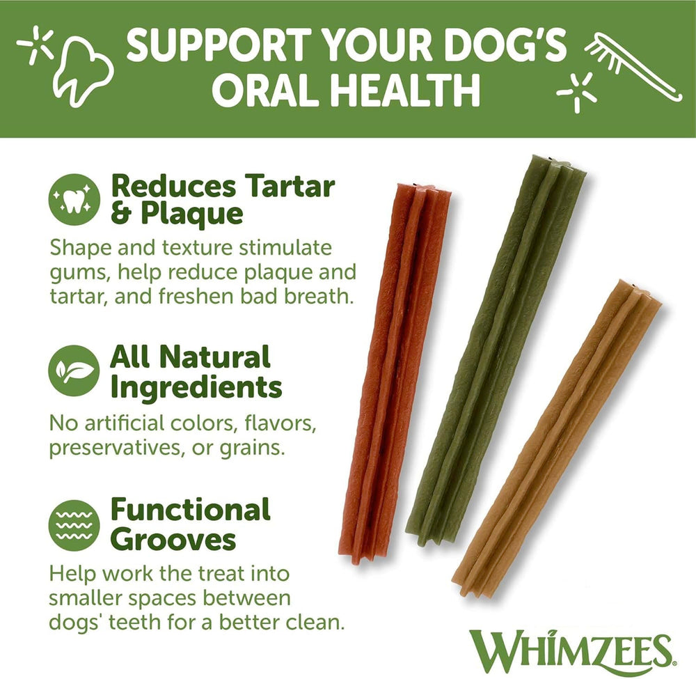 Paragon Whimzees Stix, tamaño grande, ayuda a la limpieza dental.