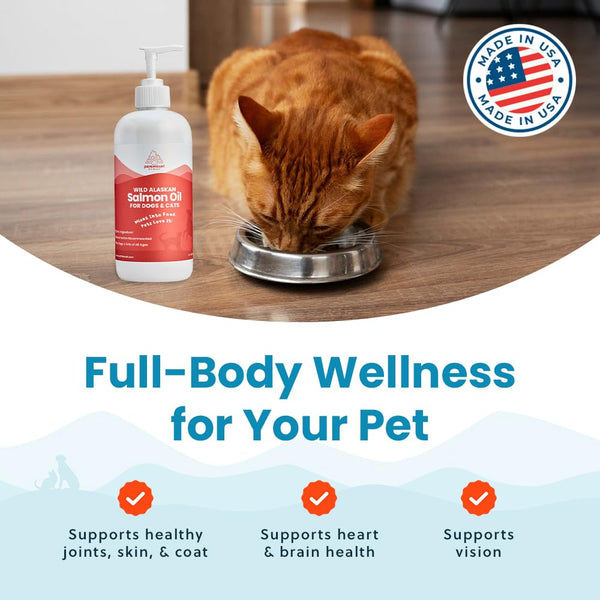 Paramount Pet Health pelaje suave y brillante gracias al aceite.