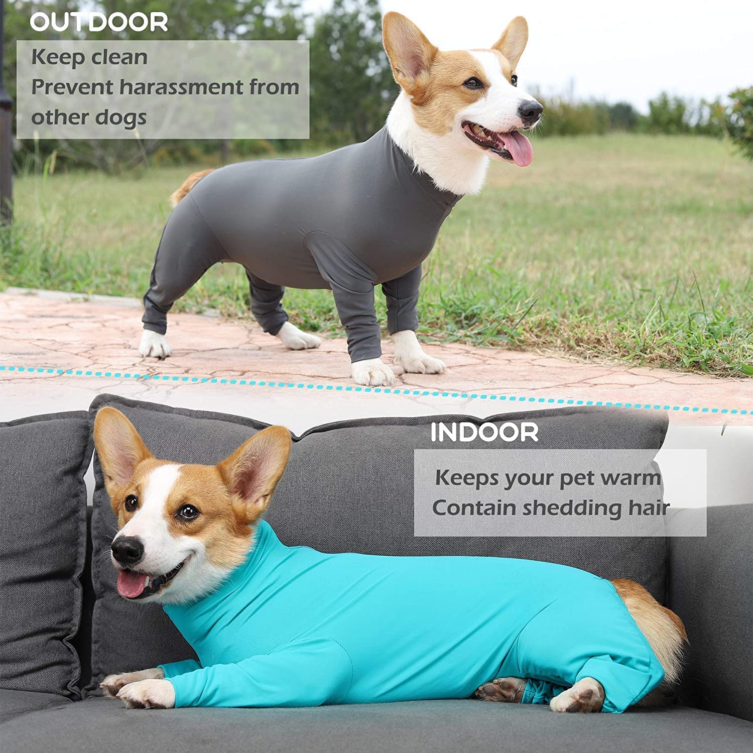 Parderry mono para perro cómodo y elástico para libertad de movimiento.