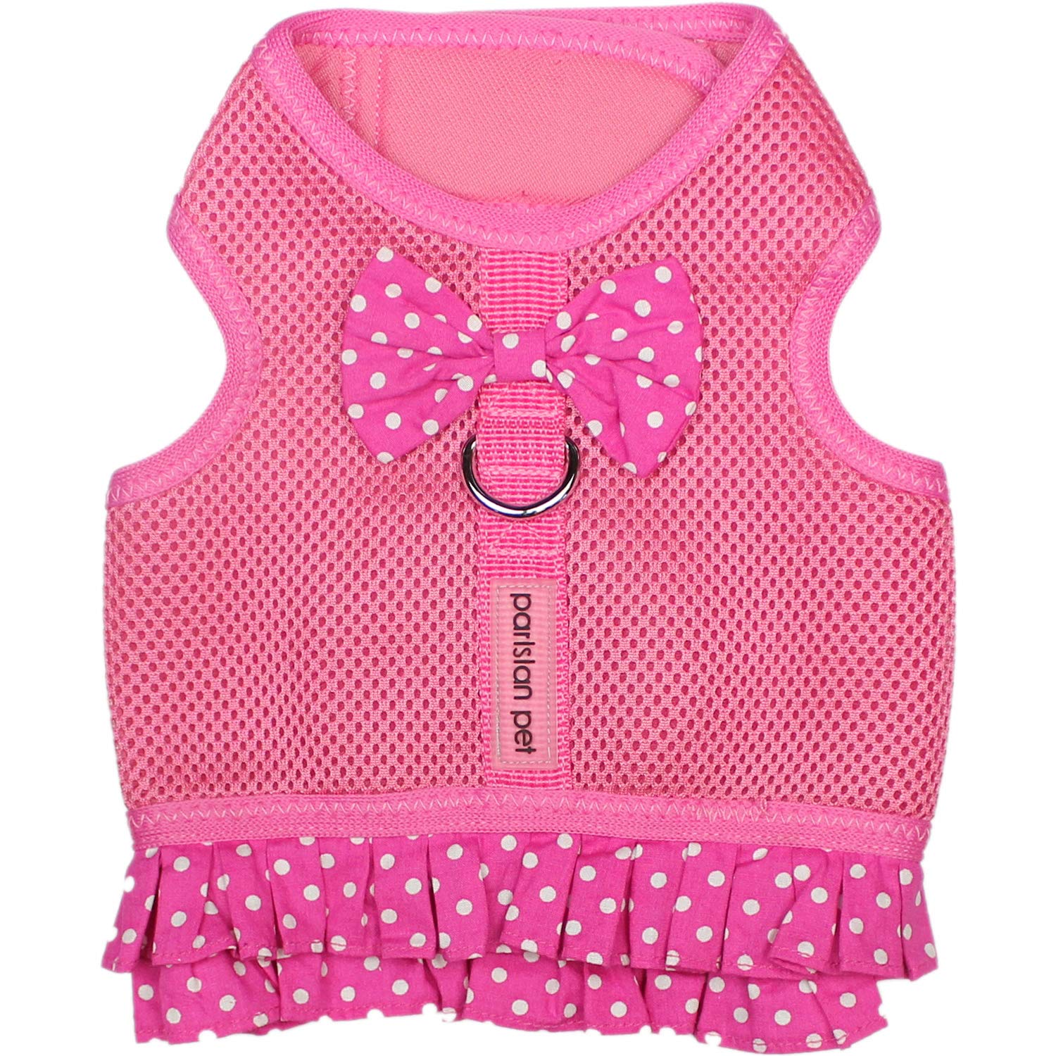 Arnés Parisian Pet rosa malla transpirable para paseos diarios