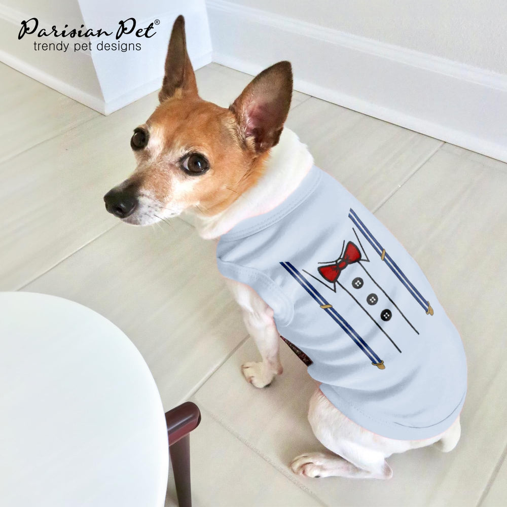 Parisian Pet tejido de algodón 100% en camiseta para perro, suave y transpirable.