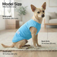 Camiseta de algodón azul de Parisian Pet suave y transpirable.