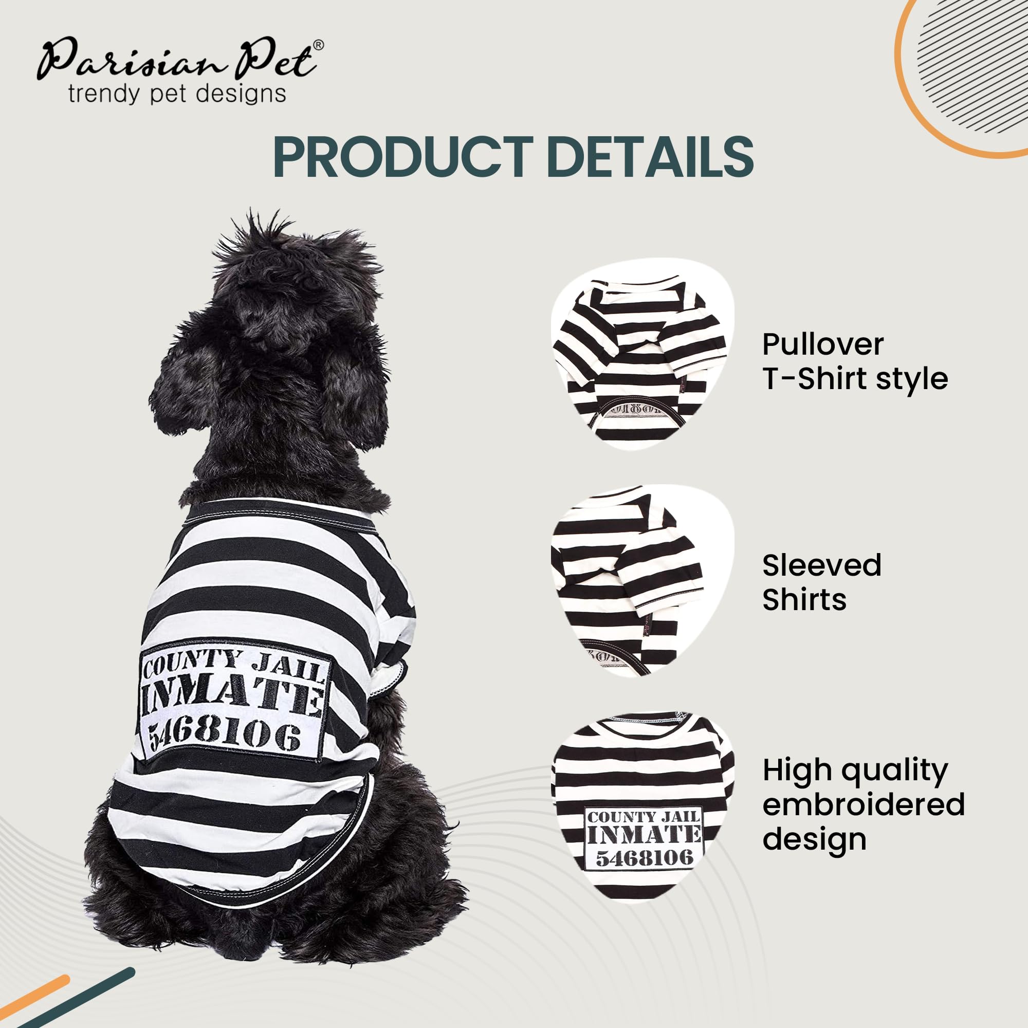Camiseta Parisian Pet de algodón ligero para uso diario