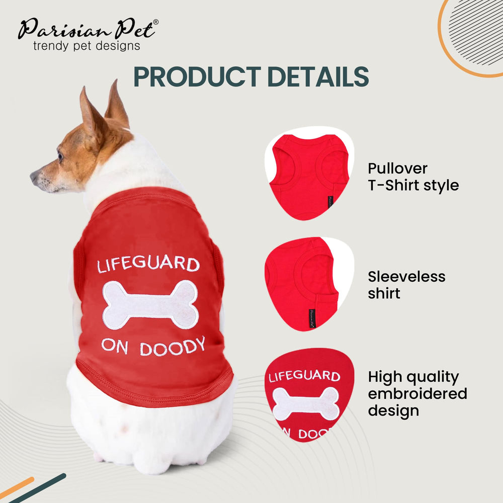 Camiseta parisian-pet algodón puro 100% suave para perros activos.
