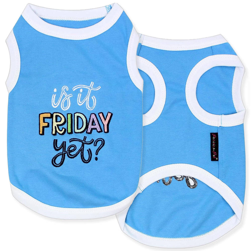 Camiseta Parisian Pet para perro, vista frontal, ligera y cómoda para paseos.
