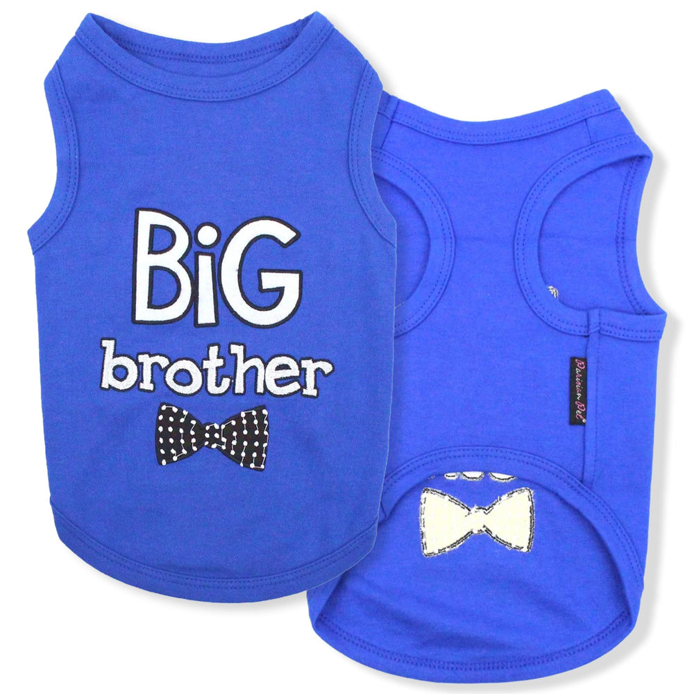 Camiseta Parisian Pet para perro con bordado GRAN HERMANO, ideal para fotos familiares