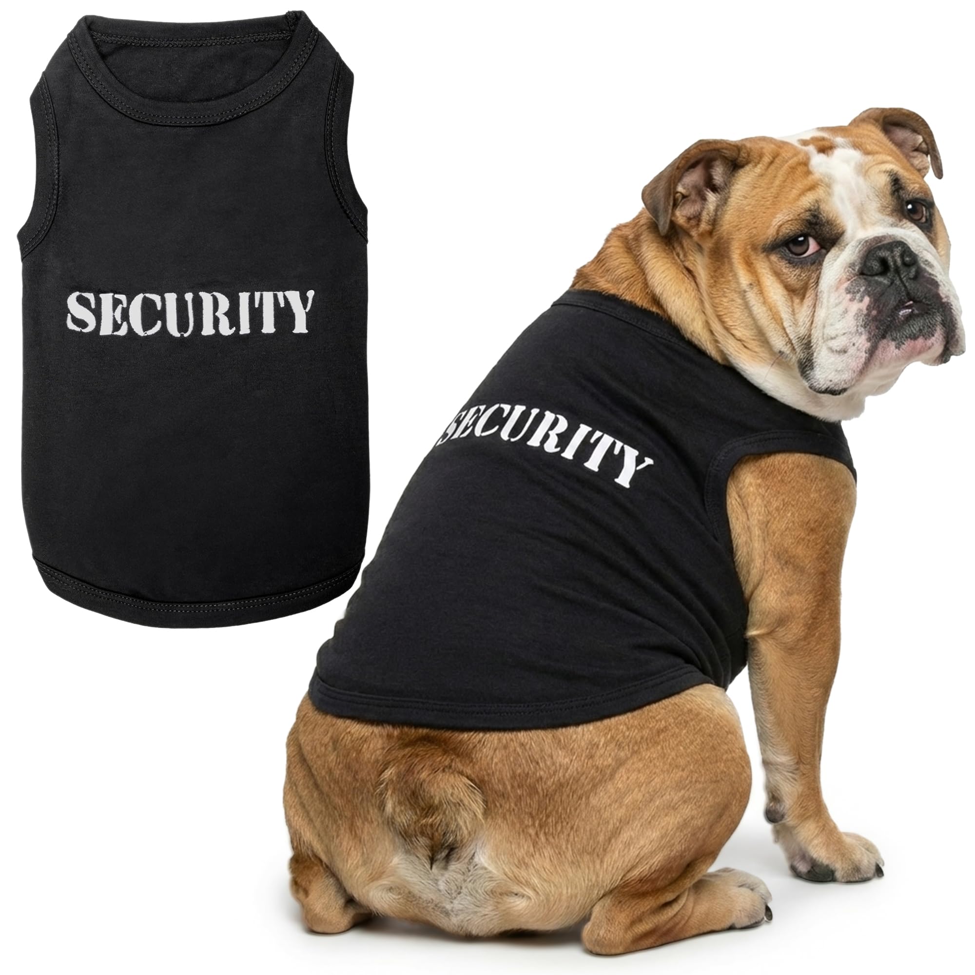 Camiseta Parisian Pet para perros grandes sin mangas en negro, cómoda para paseos.