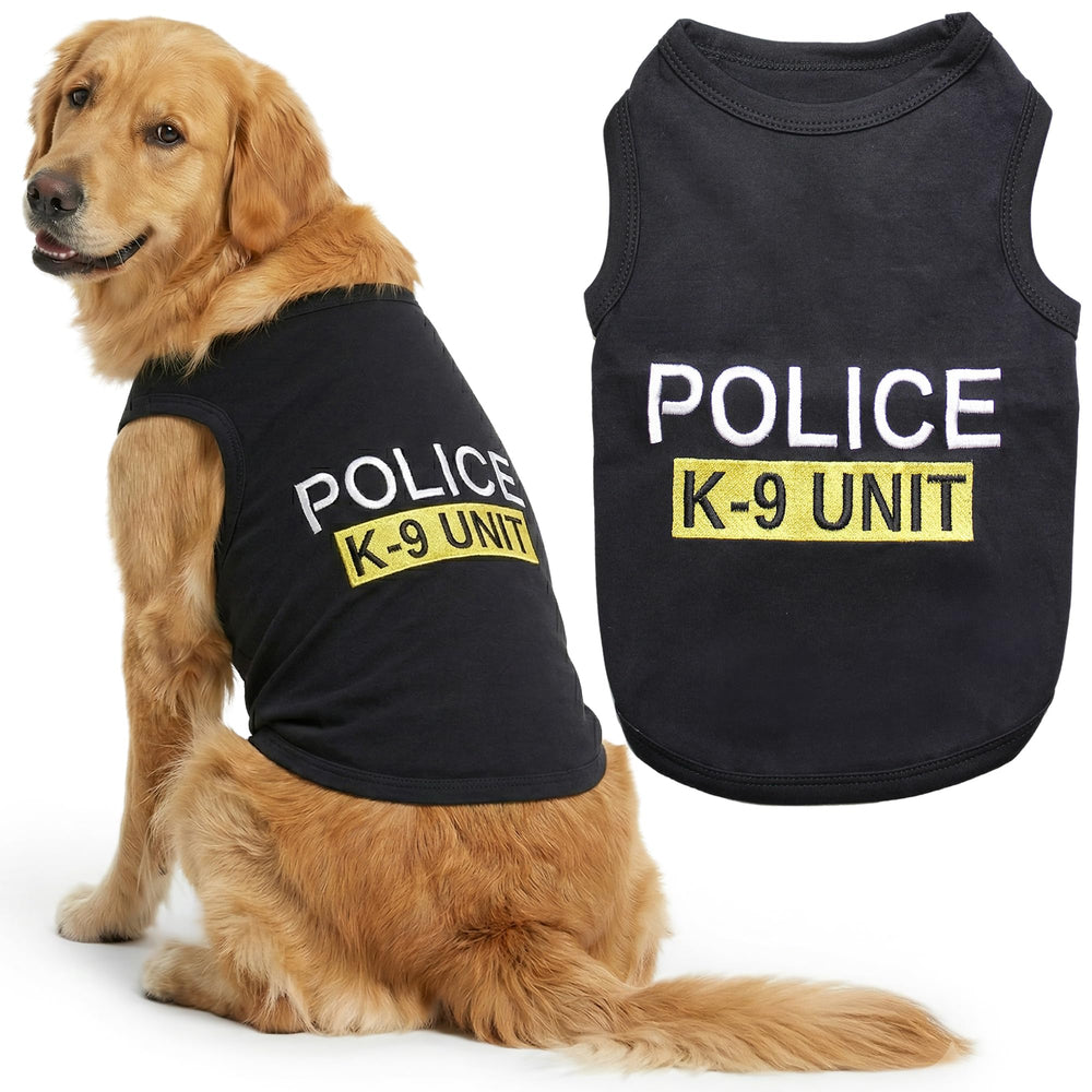 Camiseta Parisian Pet Police K-9 en negro para paseos con estilo.