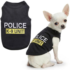 Camiseta Parísian Pet policía K-9 para paseos y sesiones de fotos.
