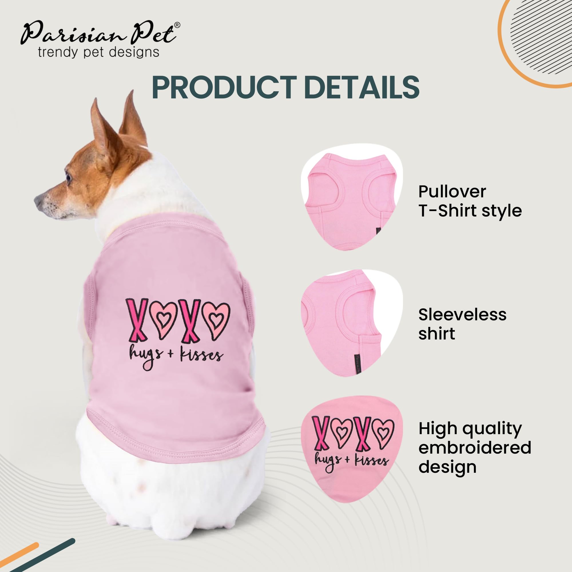 Pull-over sin mangas Parisian Pet, flexible para actividades al aire libre.