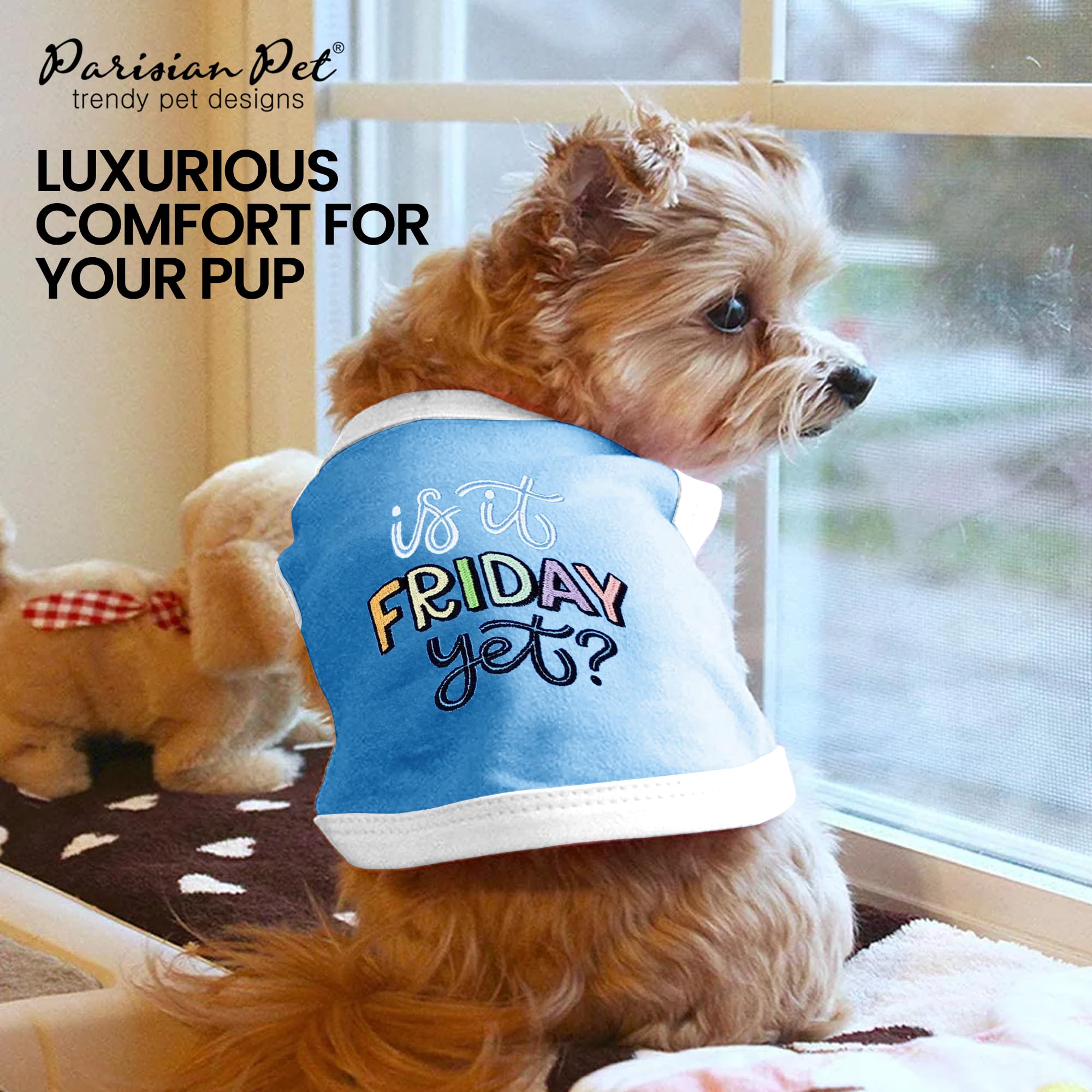 Camiseta sin mangas transpirable para perro, ideal para días cálidos.