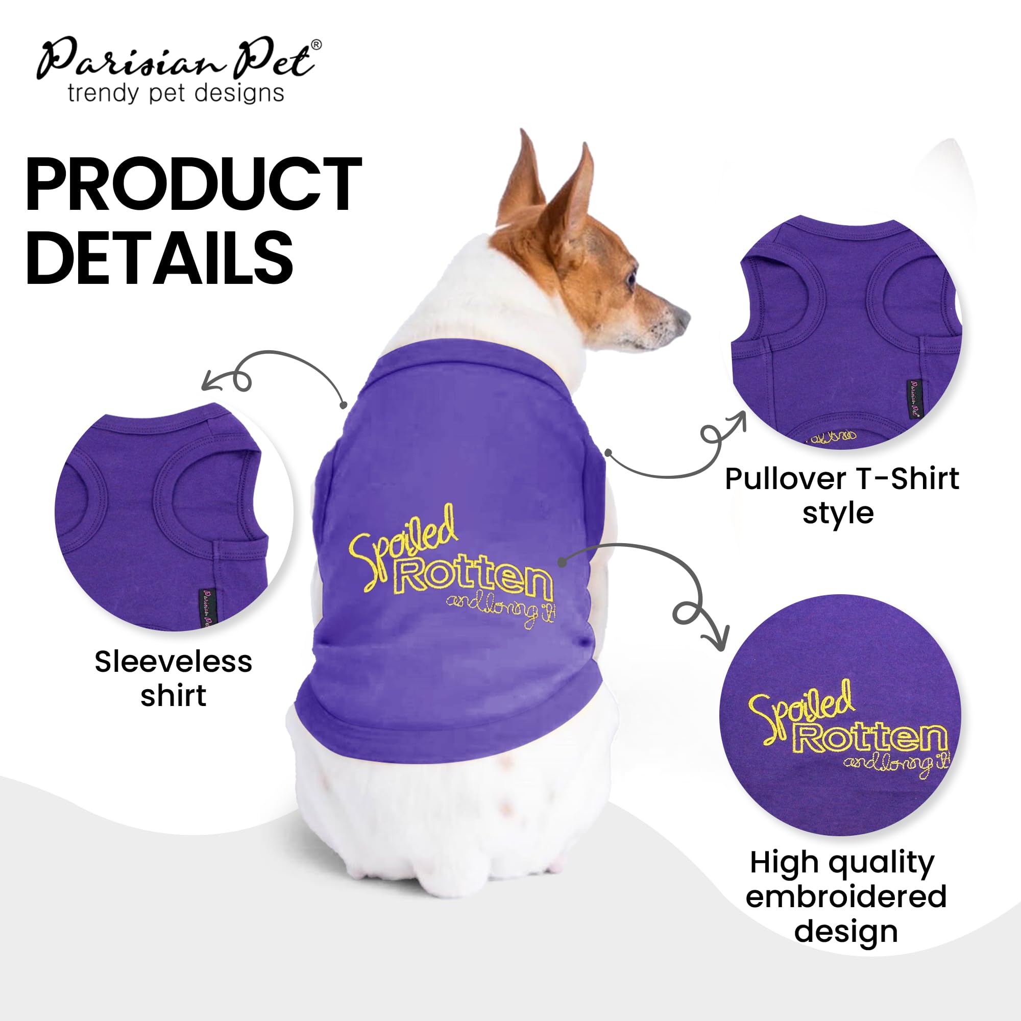 Camiseta sin mangas Parisian Pet, ligera y transpirable
