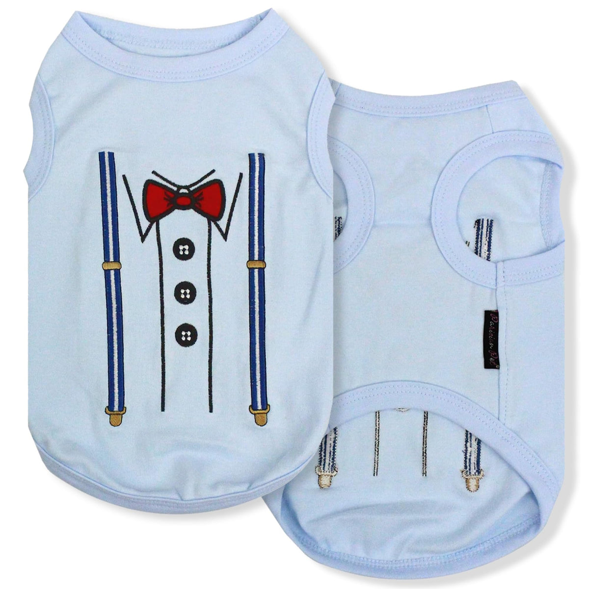 Parisian Pet camiseta para perro con tirantes tuxedo, look elegante para salidas.