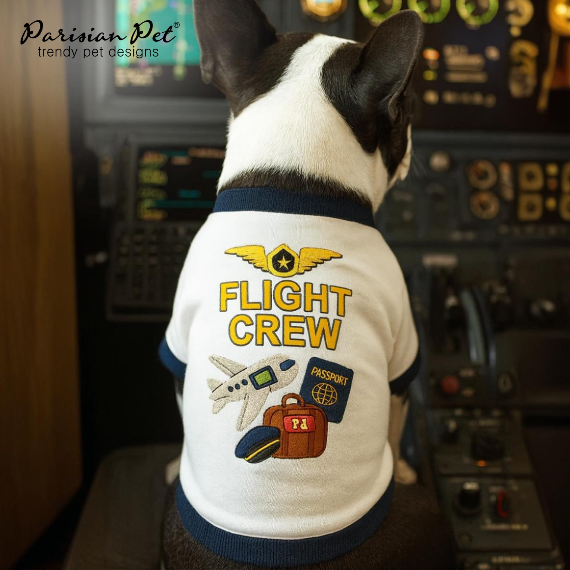 Parisian Pet Flight Crew Shirt talla 3XL para perros grandes.