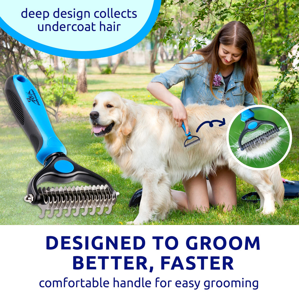 Pat Your Pet Deslanador diseño robusto, ideal para pelaje espeso.