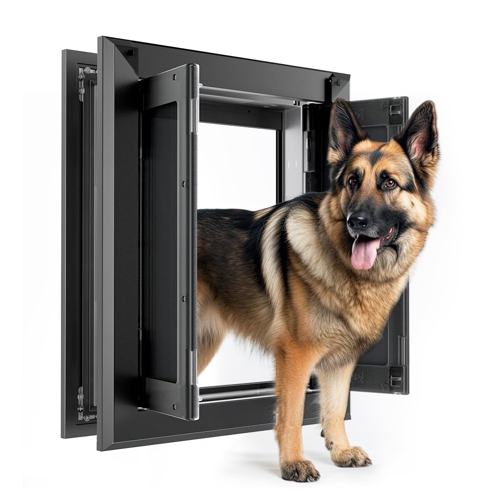PATAPLUS puerta para perros en aluminio con imanes dobles para mayor seguridad.