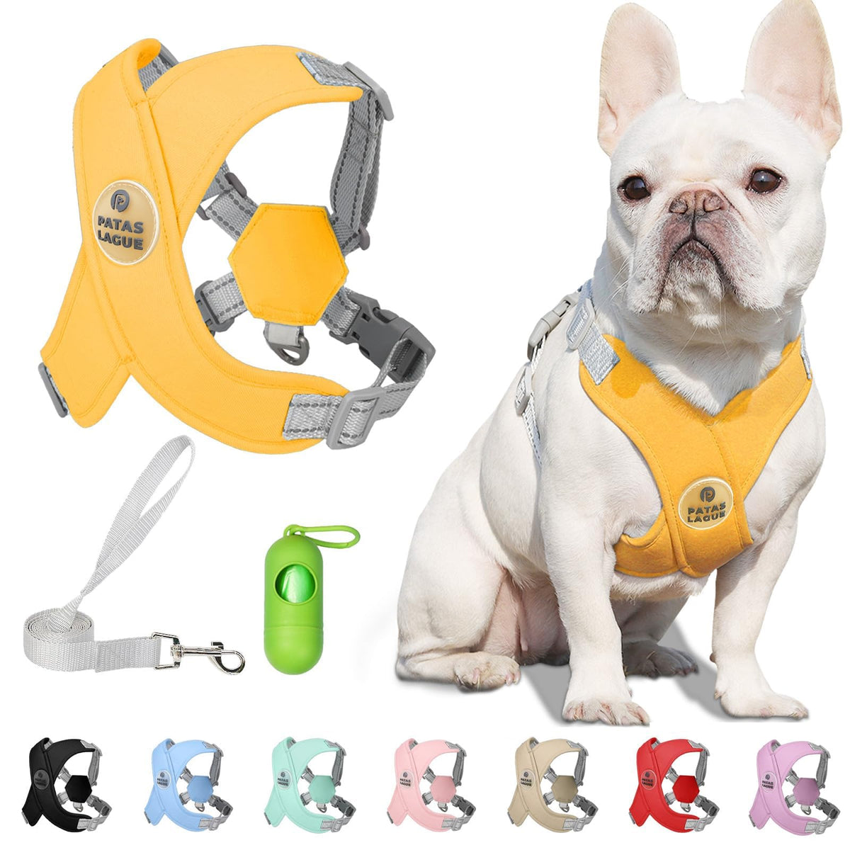Arnés Patas Lague para perros: vest ajustable y cómodo para paseos diarios.