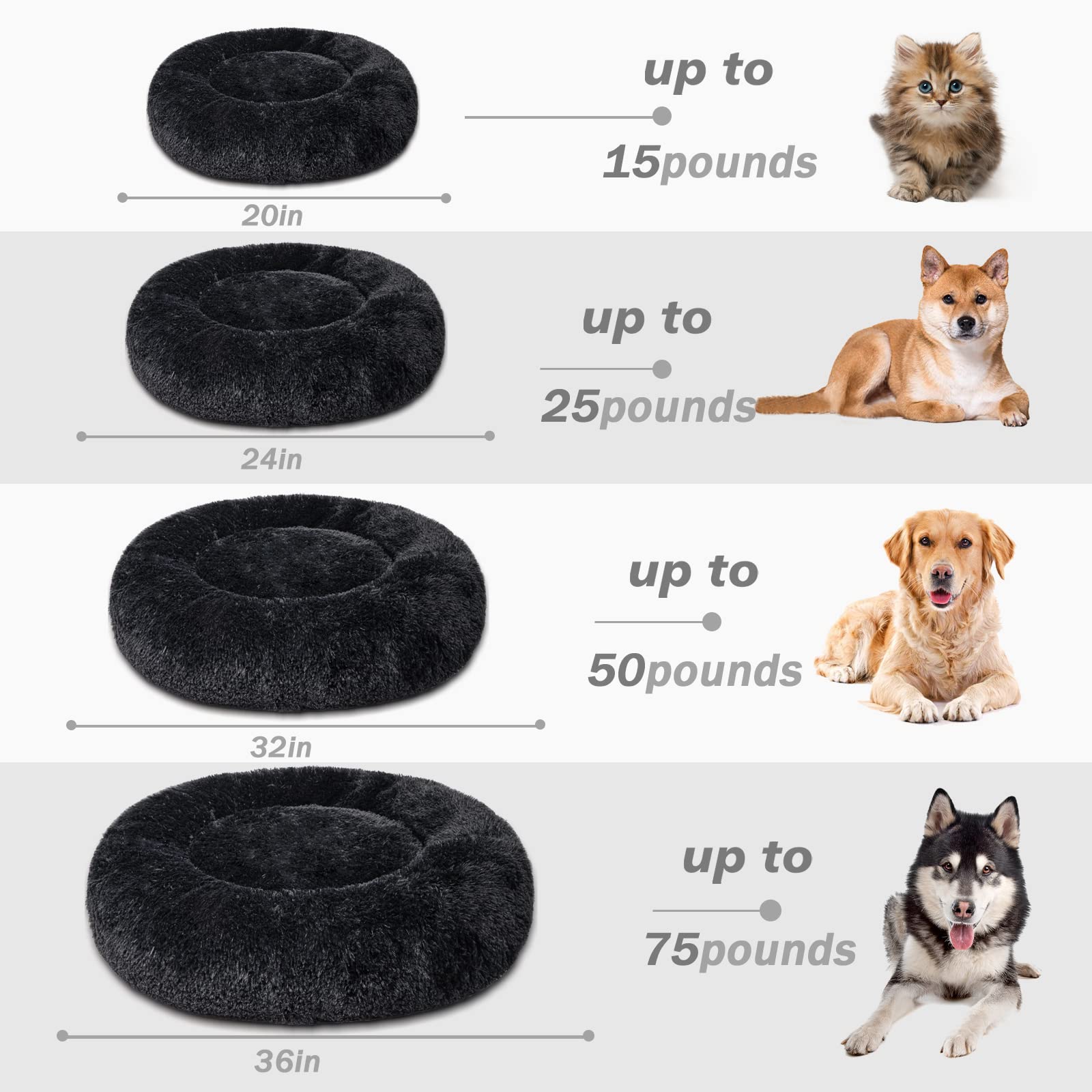 Patas Lague cama perro, lavado a máquina, fácil cuidado